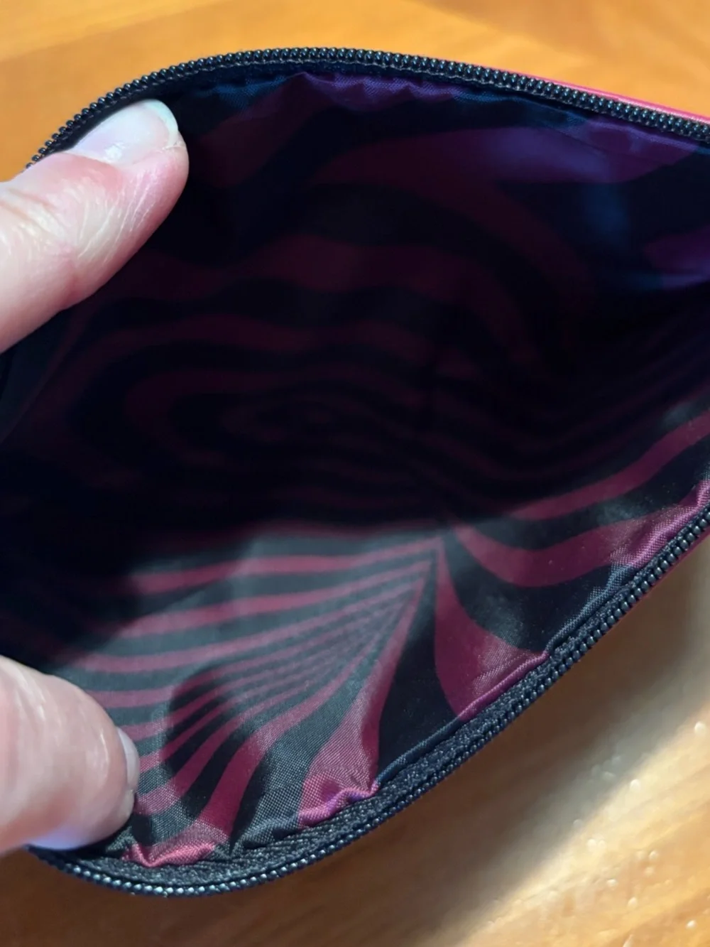 MAC Cosmetics Magenta Pink Swirl Print Cosmetic Bag